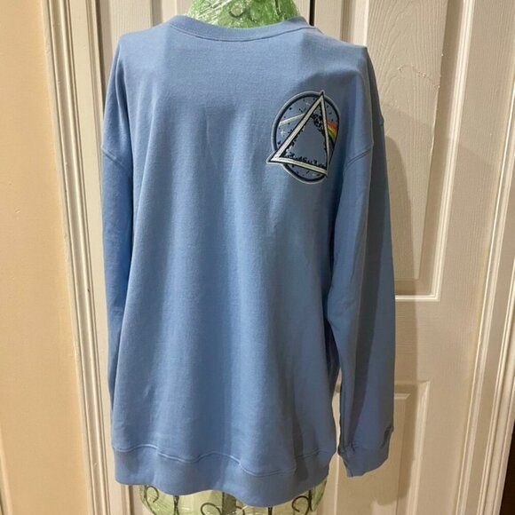 PINK FLOYD EMBROIDERED SWEATSHIRT ROCK PSYCHEDELIA 60’ PRISM RAINBOW BEAM Sz M - Picture 13 of 14